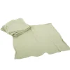 4 SERVIETTES GAZE DE COTON LAVABLE 40CM VERT SAUGE