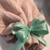 4 SERVIETTES GAZE DE COTON LAVABLE 40CM VIEUX ROSE