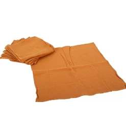4 SERVIETTES GAZE DE COTON LAVABLE 40CM TERRE