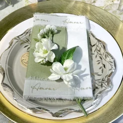 20 SERVIETTES INTISSÉES 65GR 40CM OLIVE