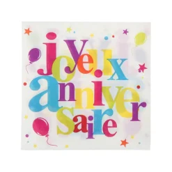 20 SERVIETTES JOYEUX ANNIVERSAIRE