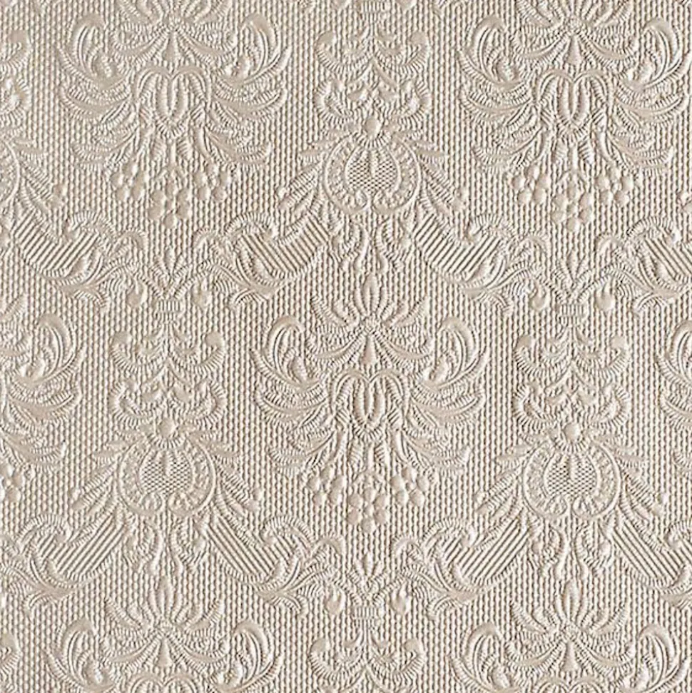 15 SERVIETTES ÉLÉGANCE TAUPE 33X33 CM