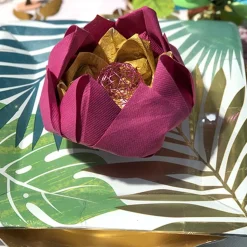25 SERVIETTES PAPIER AIRLAID 40CM FUCHSIA