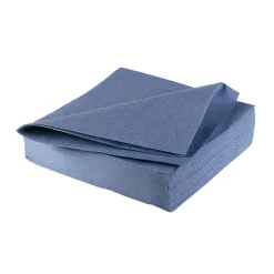 25 SERVIETTES PAPIER AIRLAID 40CM BLEU ORAGE