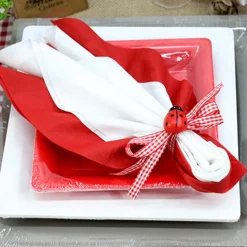 25 SERVIETTES PAPIER AIRLAID 40CM BLANC