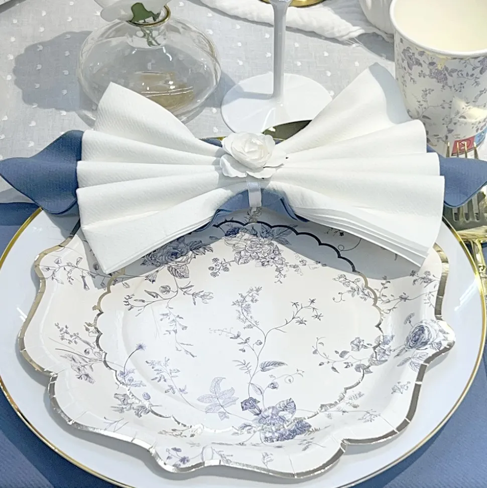 25 SERVIETTES PAPIER AIRLAID 40CM BLANC