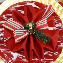 25 SERVIETTES PAPIER AIRLAID 40CM ROUGE