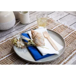25 SERVIETTES PAPIER AIRLAID 40CM BLEU FONCÉ