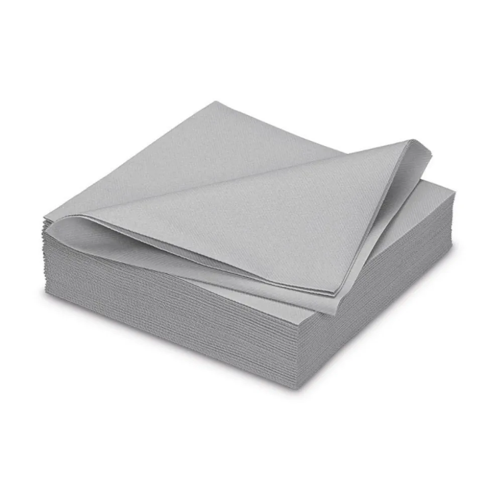 25 SERVIETTES PAPIER AIRLAID 40CM COOL GRAY
