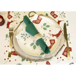 25 SERVIETTES PAPIER AIRLAID 40CM VERT FORÊT
