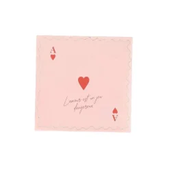 16 SERVIETTES PAPIER AMOUR JEU DANGEREUX 33CM ROSE