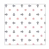 20 SERVIETTES PAPIER ANCRES MARINES COEURS 33CM