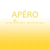 20 SERVIETTES PAPIER APÉRO ENTRE AMIS JAUNE 33CM