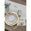 20 SERVIETTES PAPIER BAPTÊME FEUILLAGE 33CM BLANC