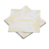 20 SERVIETTES PAPIER BAPTÊME 3 PLIS 33CM OR MÉTAL