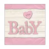 20 SERVIETTES PAPIER BÉBÉ AMOUR 33CM ROSE