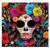 20 SERVIETTES PAPIER CATRINA SQUELETTE 33CM NOIR