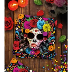 20 SERVIETTES PAPIER CATRINA SQUELETTE 33CM NOIR