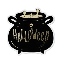 10 SERVIETTES PAPIER CHAUDRON HALLOWEEN 25CM NOIR