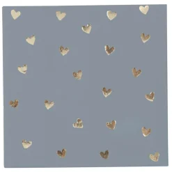 20 SERVIETTES PAPIER COCKTAIL PETIT C?'UR 24CM BLEU