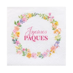12 SERVIETTES PAPIER COCKTAIL PRINTEMPS FLEUR 25CM