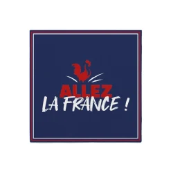 10 SERVIETTES PAPIER COCORICO FRANCE 33CM