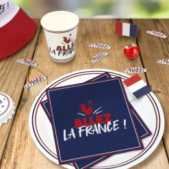 10 SERVIETTES PAPIER COCORICO FRANCE 33CM