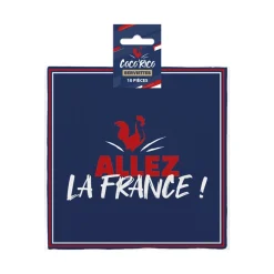 10 SERVIETTES PAPIER COCORICO FRANCE 33CM