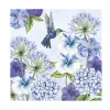 20 SERVIETTES PAPIER COLIBRI FLEURS CHAMPS 33CM