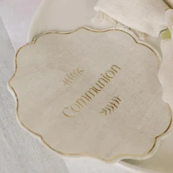 16 SERVIETTES PAPIER COMMUNION 31.5CM LIN