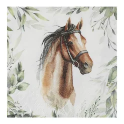 20 SERVIETTES PAPIER CONCOURS HIPPIQUE 33CM