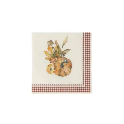 16 SERVIETTES PAPIER COTTAGE AUTOMNE 33CM CRÈME