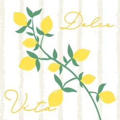 20 SERVIETTES PAPIER DOLCE VITA CITRON 33CM