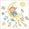 20 SERVIETTES PAPIER DOUDOU OURS ENDORMI 33CM