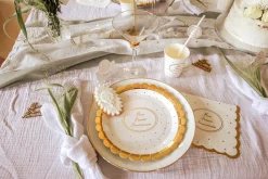 16 SERVIETTES PAPIER 1ER ANNIVERSAIRE 33CM BLANC