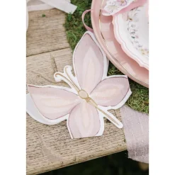 10 SERVIETTES PAPIER FAIRY WORLD 33CM ROSE PASTEL