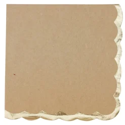 16 SERVIETTES PAPIER FESTON OR 33CM KRAFT