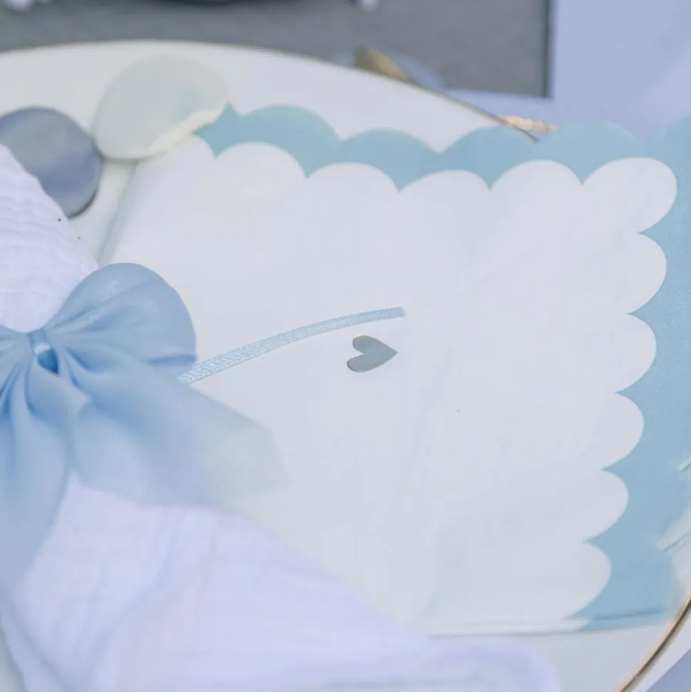 16 SERVIETTES PAPIER FESTON PETIT CUR 33CM BLEU