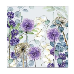20 SERVIETTES PAPIER FLEURS PLANTES LUNAIRES 33CM