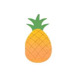 20 SERVIETTES PAPIER FORME ANANAS 18.5X10CM JAUNE