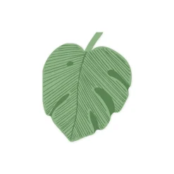 12 SERVIETTES PAPIER FORME MONSTERA 29.1X36CM VERT