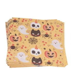 12 SERVIETTES PAPIER FRISSON HALLOWEEN 33CM ORANGE