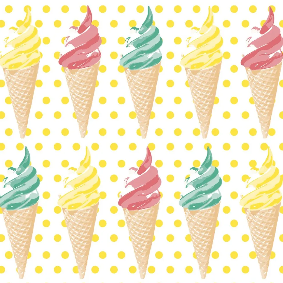 20 SERVIETTES PAPIER GLACE À L'ITALIENNE 33CM