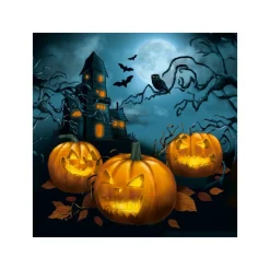 20 SERVIETTES PAPIER HALLOWEEN MANOIR HANTÉ 33CM