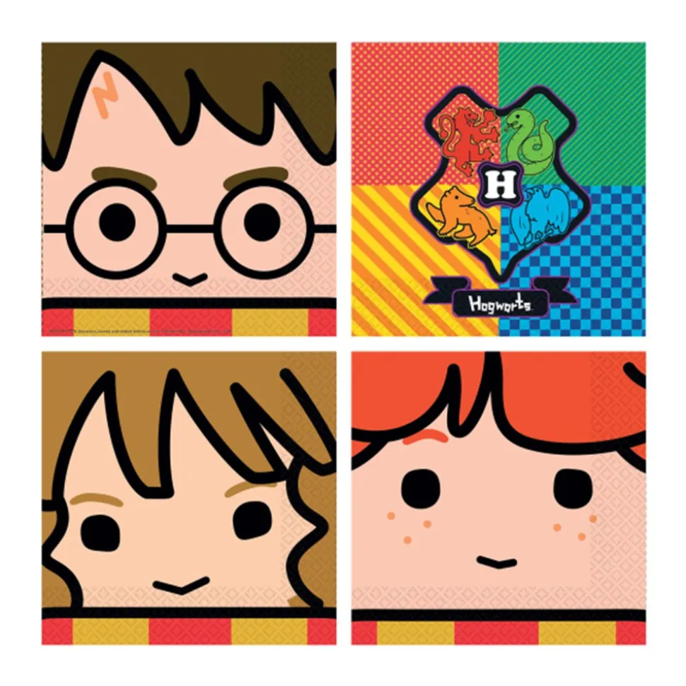 16 SERVIETTES PAPIER HARRY POTTER DESSIN 33CM
