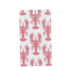 20 SERVIETTES PAPIER HOMARDS 33X39.5CM BLANC ROUGE