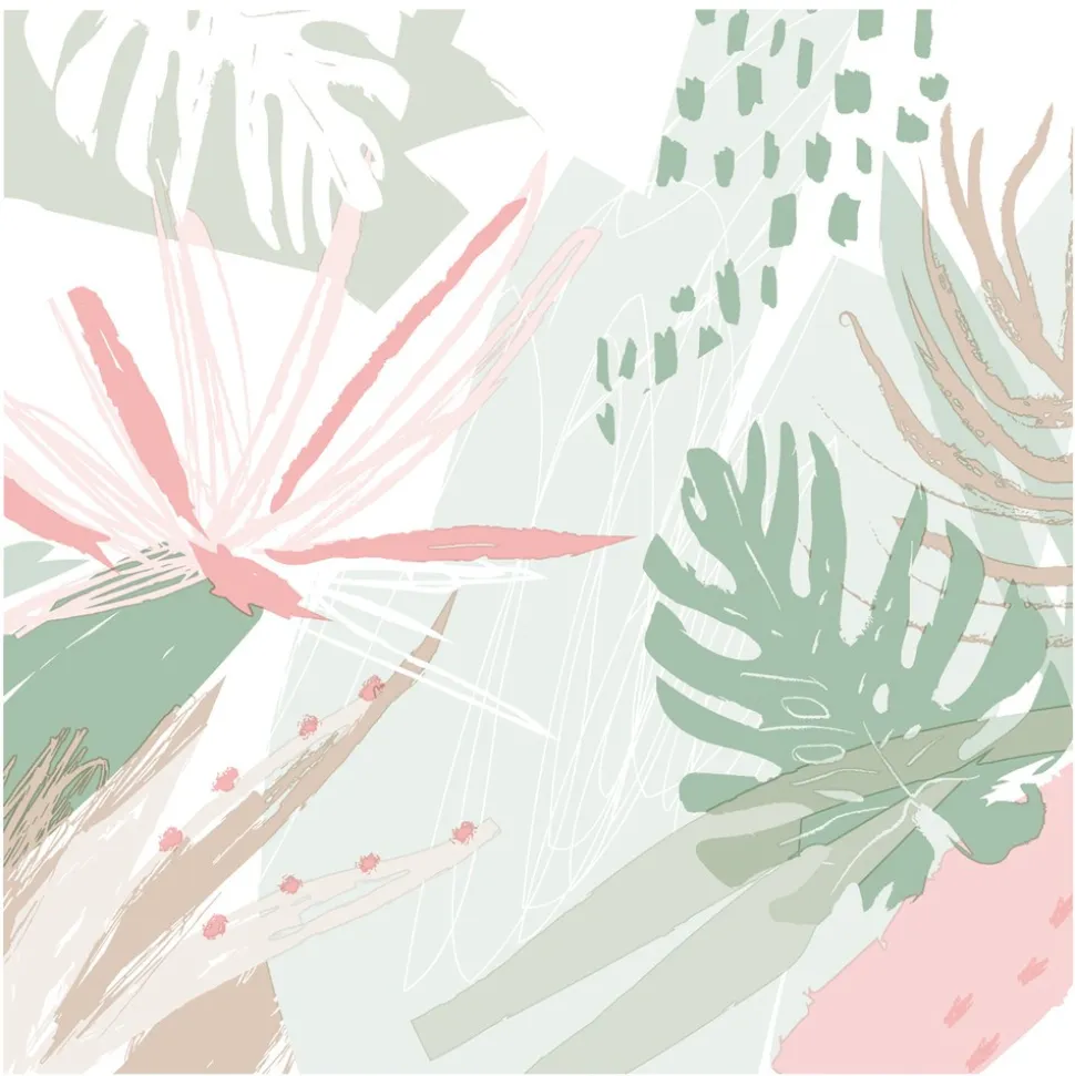 20 SERVIETTES PAPIER JARDIN EDEN PASTEL 33CM