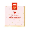 10 SERVIETTES PAPIER JE T'AIME CUR 33CM ROSE