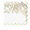 16 SERVIETTES PAPIER JOLIS BRINS 33CM BLANC