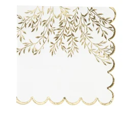 16 SERVIETTES PAPIER JOLIS BRINS 33CM BLANC